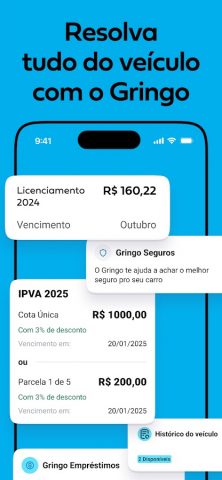 Gringo: Licenciamento, IPVA + для Android — скриншот 2