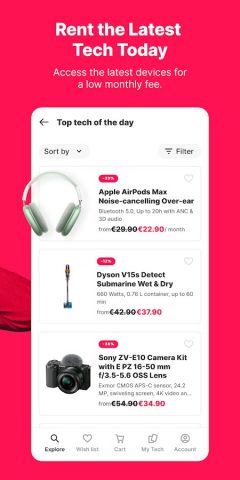 Grover — rent tech flexibly для Android — скриншот 2