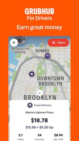 Grubhub for Drivers для Android — скриншот 1