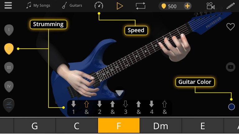 Guitar 3D — основные аккорды для Android — скриншот 5
