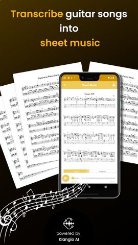 Guitar2Tabs — Note Recognizer для Android — скриншот 4