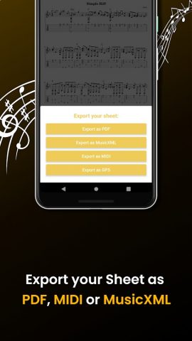 Guitar2Tabs — Note Recognizer для Android — скриншот 5