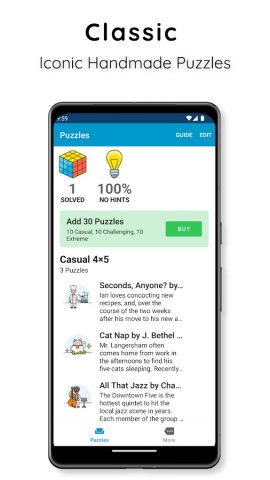 HARD Penny Dell Logic Problems для Android — скриншот 1