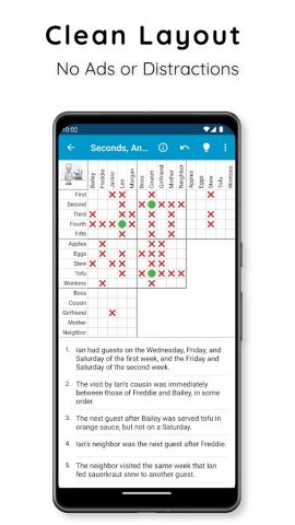 HARD Penny Dell Logic Problems для Android — скриншот 2
