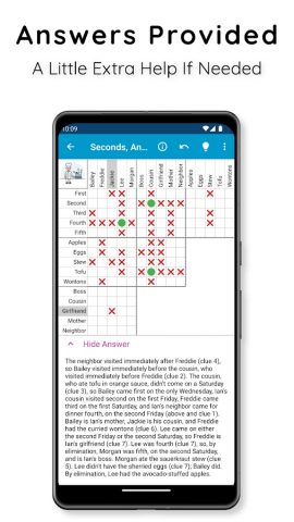 HARD Penny Dell Logic Problems для Android — скриншот 4