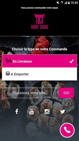 HOME SUSHI для Android — скриншот 1