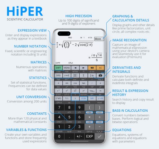 HiPER Scientific Calculator для Android — скриншот 1