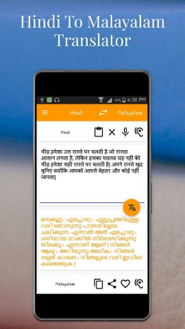 Hindi To Malayalam Translator для Android — скриншот 2