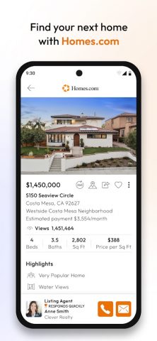 Homes.com Real Estate & Rent для Android — скриншот 1