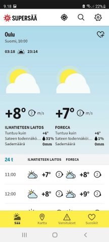 IS Supersää для Android — скриншот 1