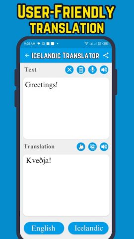 Icelandic Translator для Android — скриншот 1