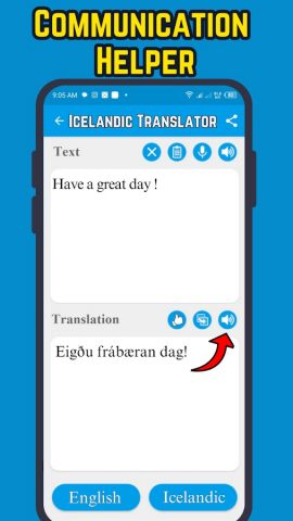 Icelandic Translator для Android — скриншот 2