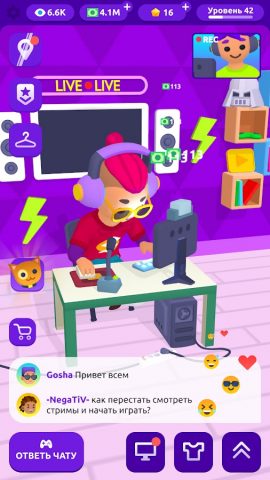 Idle Streamer: Tuber игра — скриншот 5