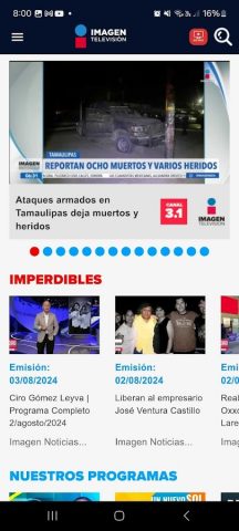 Imagen Televisión для Android — скриншот 2