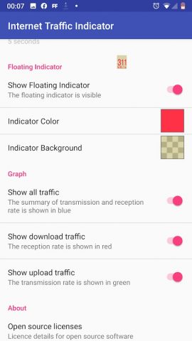 Internet Traffic Indicator для Android — скриншот 5