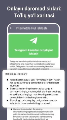 Internetda Pul Ishlash для Android — скриншот 5