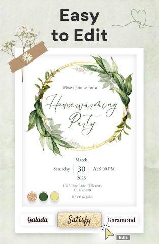 Invitation Maker & RSVP Cards для Android — скриншот 5