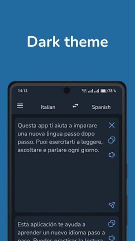 Italian Spanish Translator для Android — скриншот 4