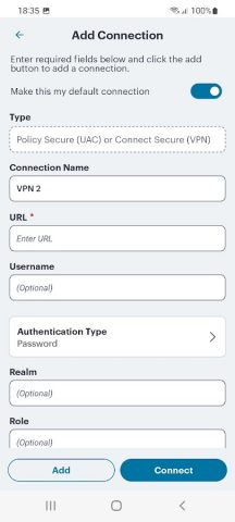Ivanti Secure Access Client для Android — скриншот 1