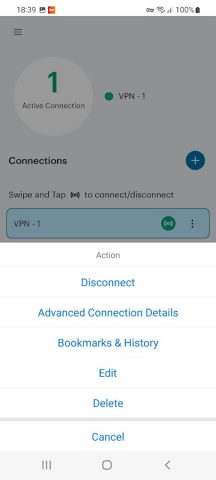 Ivanti Secure Access Client для Android — скриншот 3