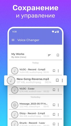 Изменение голоса через эффекты для Android — скриншот 5