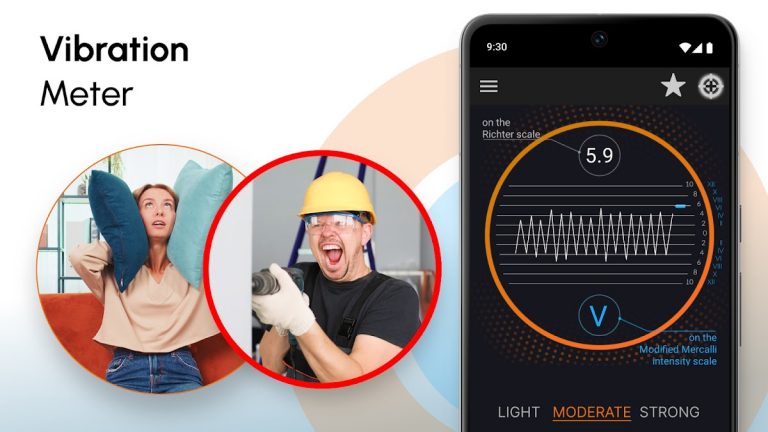 Измеритель вибрации для Android — скриншот 1