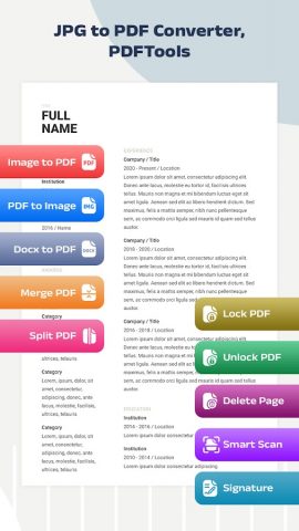 JPG to PDF Converter, PDFTools для Android — скриншот 1
