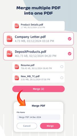 JPG to PDF Converter, PDFTools для Android — скриншот 4