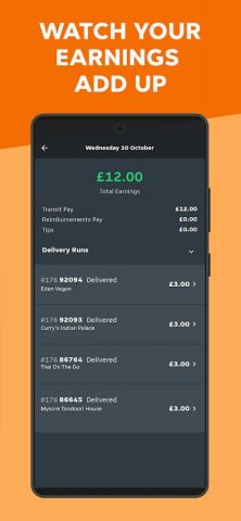 JustEat – Courier для Android — скриншот 4