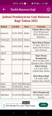 Kalendar Kuda 2026 — MALAYSIA для Android — скриншот 5