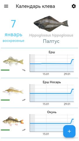 Календарь клева для Android — скриншот 1