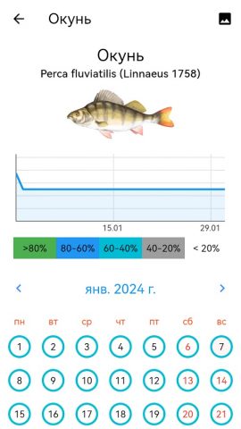 Календарь клева для Android — скриншот 5