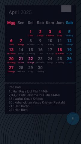Kalender Jawa для Android — скриншот 4