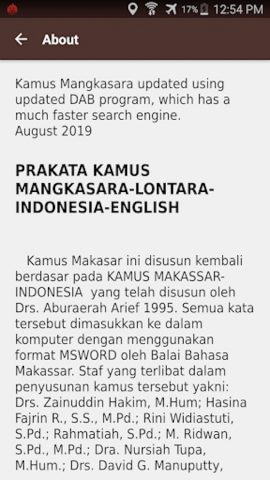 Kamus Mangkasara для Android — скриншот 4