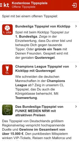 Kicktipp — Die Tippspiel App для Android — скриншот 2