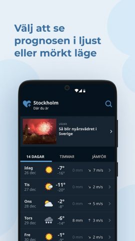 Klart — Väder для Android — скриншот 3