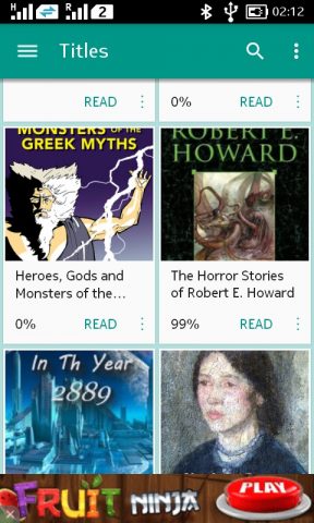 Книжная полка FBReader для Android — скриншот 1