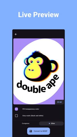 Конвертер WEBP — в WEBP для Android — скриншот 3