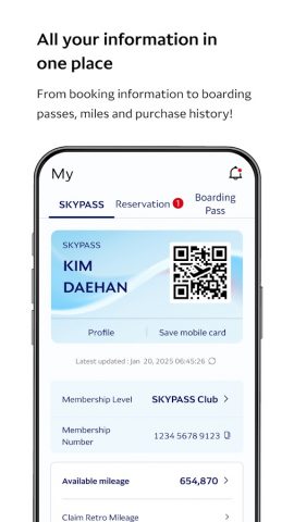 Korean Air My для Android — скриншот 5