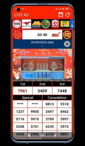 LIVE 4D Result для Android — скриншот 3