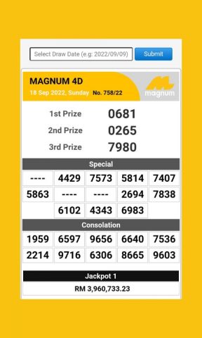 Live 4D Results для Android — скриншот 1