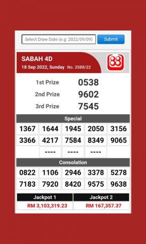 Live 4D Results для Android — скриншот 5