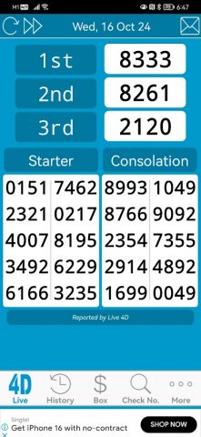 Live Lottery для Android — скриншот 1