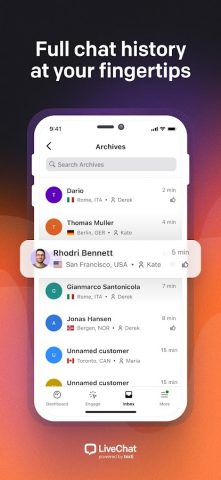 LiveChat — Customer service для Android — скриншот 5