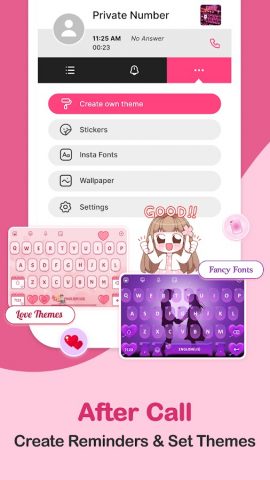 Love Keyboard Themes & Fonts для Android — скриншот 4