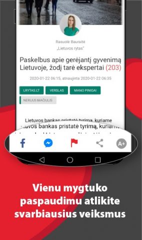 Lrytas для Android — скриншот 1