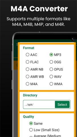 M4a To Mp3 Converter для Android — скриншот 3