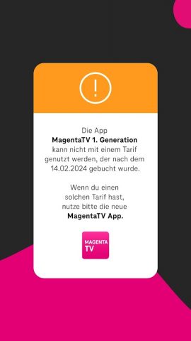 MagentaTV — 1. Generation для Android — скриншот 1