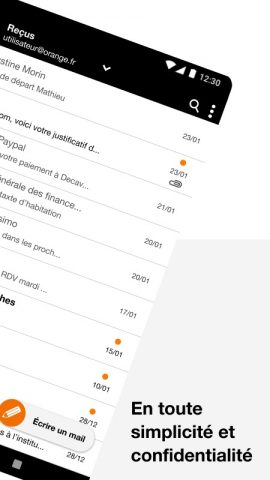 Mail Orange — Messagerie email для Android — скриншот 2