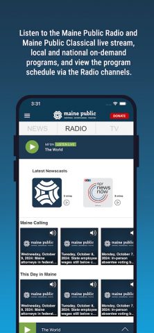Maine Public Broadcasting App для Android — скриншот 4
